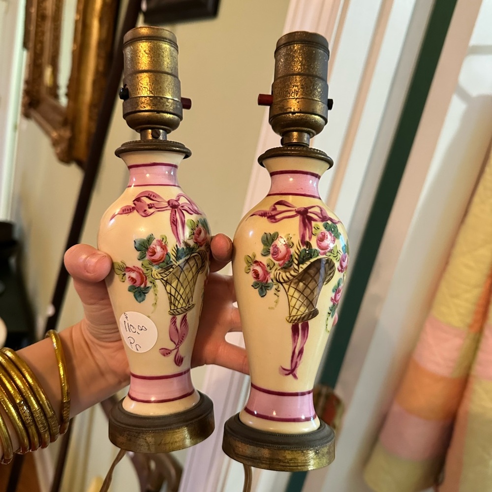 Antique Handpainted Lamps